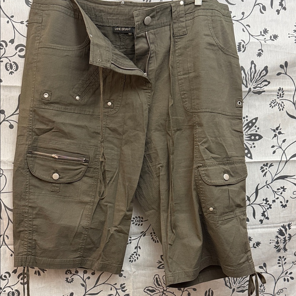 Lane Bryant Women’s Cargo Shorts - Khaki Green